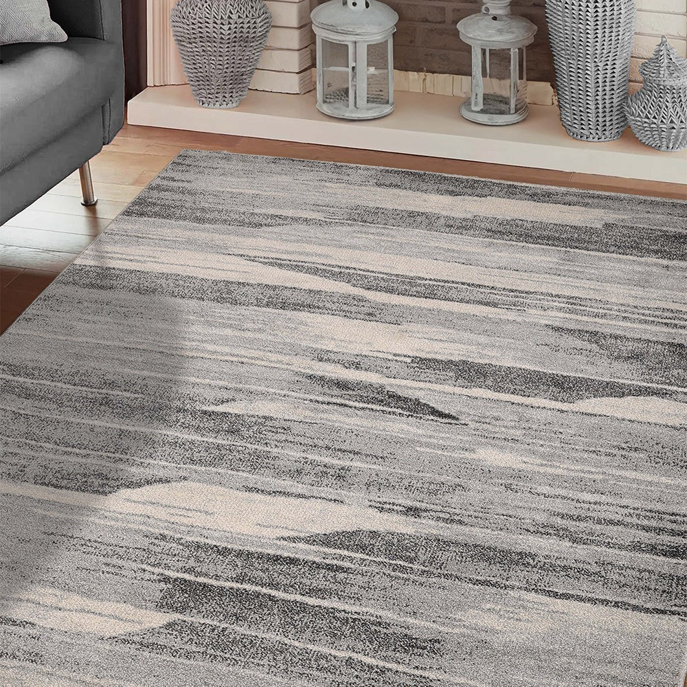 Freya Abstract Grey Rug