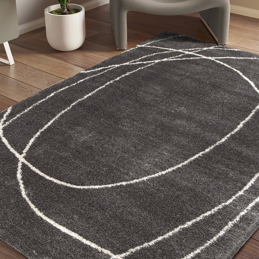Halo Squiggle Grey Rug