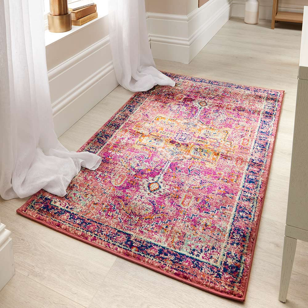 Origins Granada Ruby Traditional Faded Rug Runner