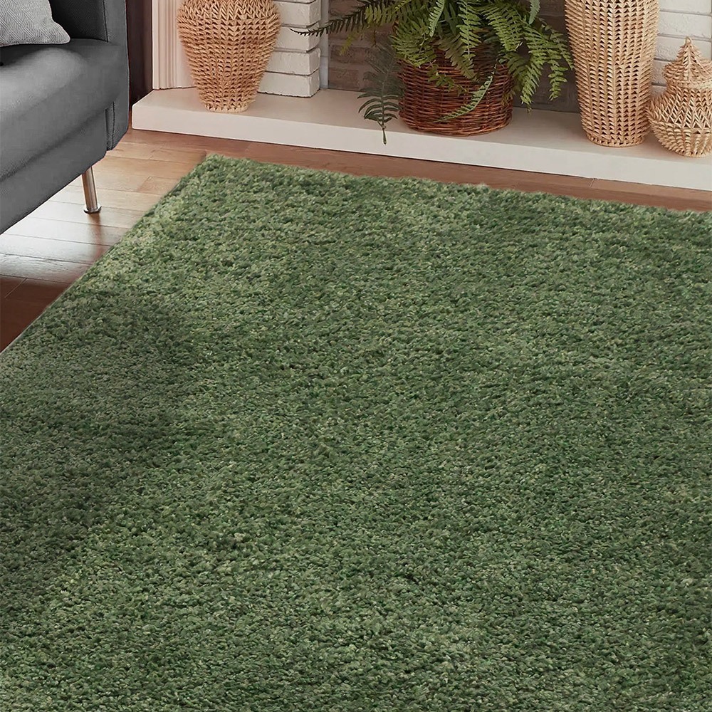 Jazz Shaggy Rug Sage Green