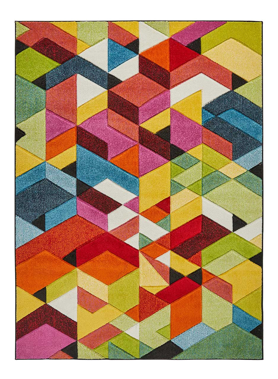 Viva Multicolour Hardwearing Rug VIV01 Runner