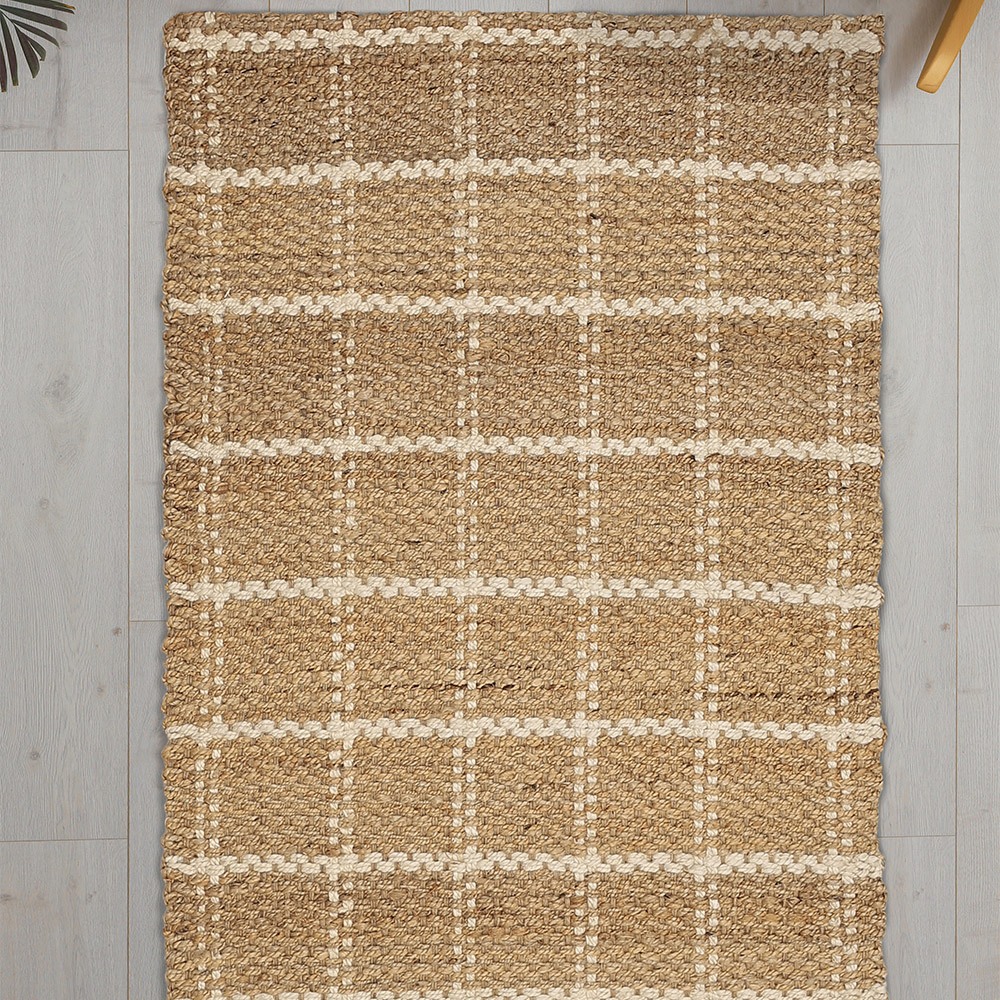 Jute Check Natural Rug