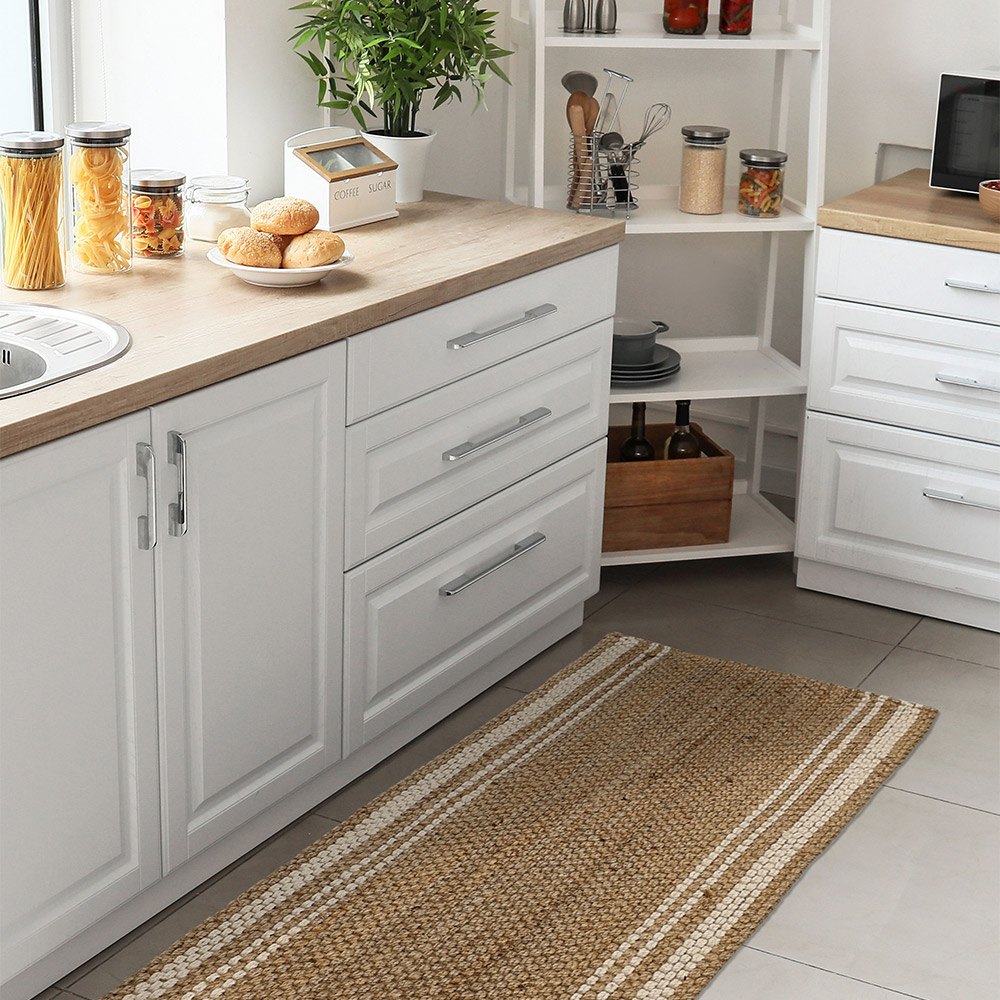 Jute Stripe Natural Rug Runner