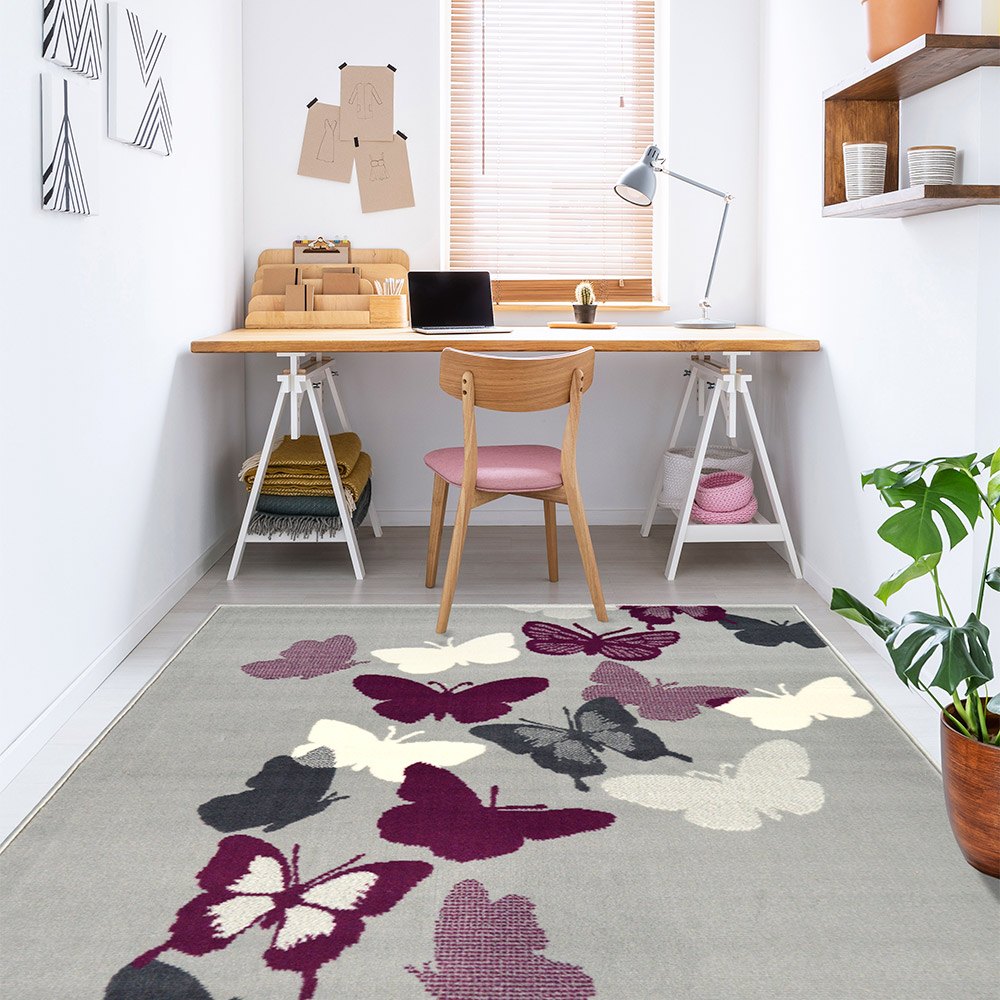 Maestro Butterfly Purple Rug