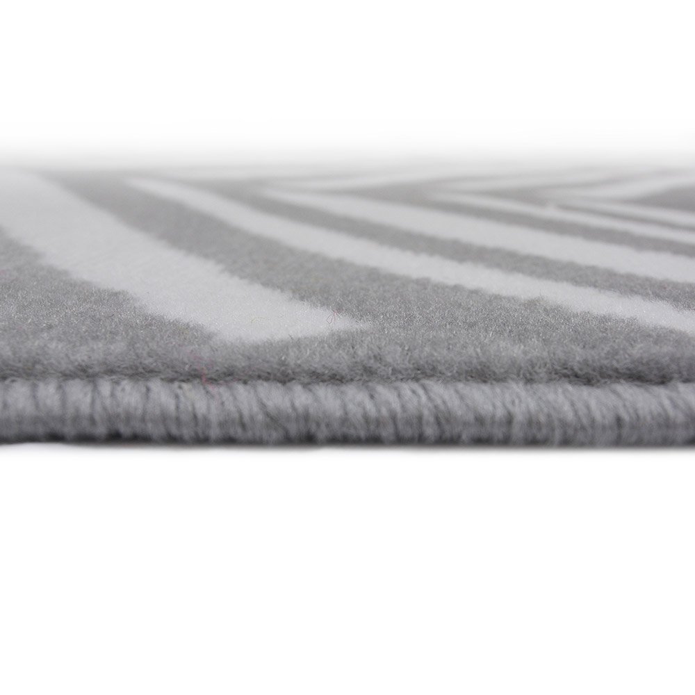 Maestro Herringbone Silver Contemporary Rug Runner