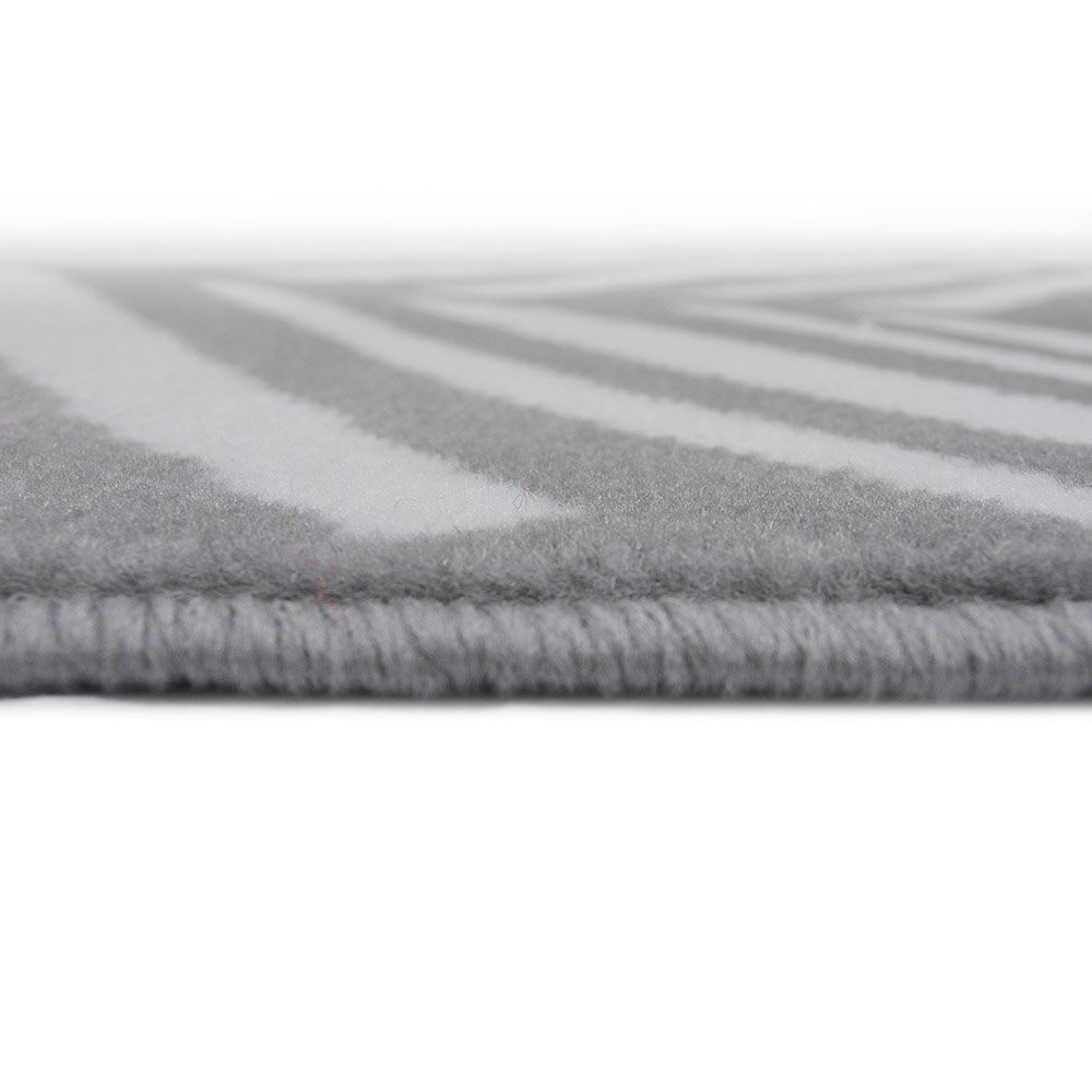 Maestro Herringbone Silver Contemporary Rug