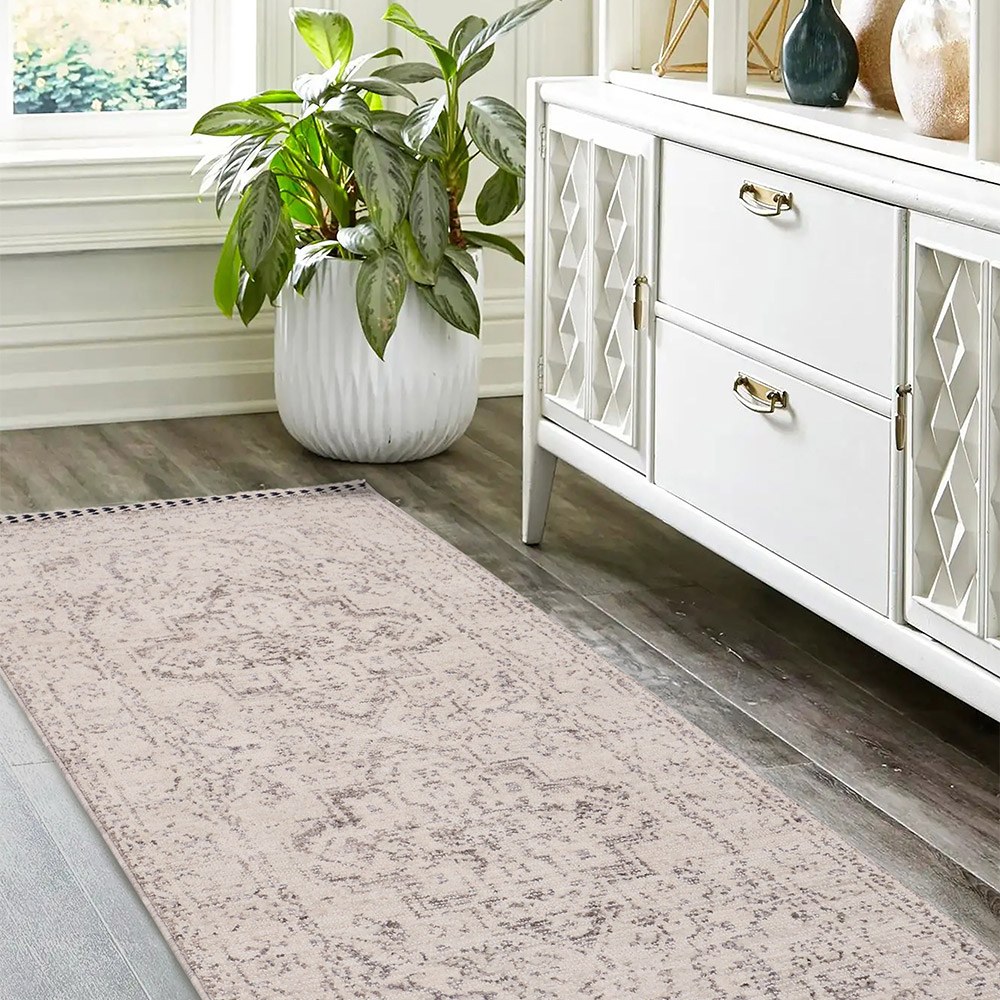 Mateo Traditional Grey Vintage Rug Runner