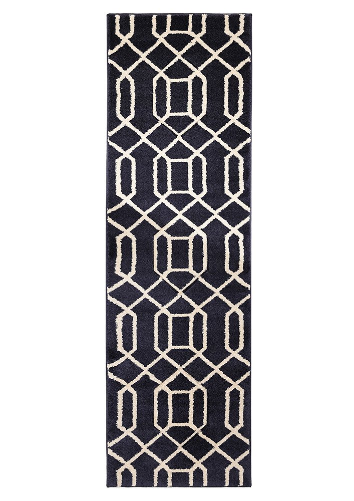 Newport Lattice Navy Rug Runner