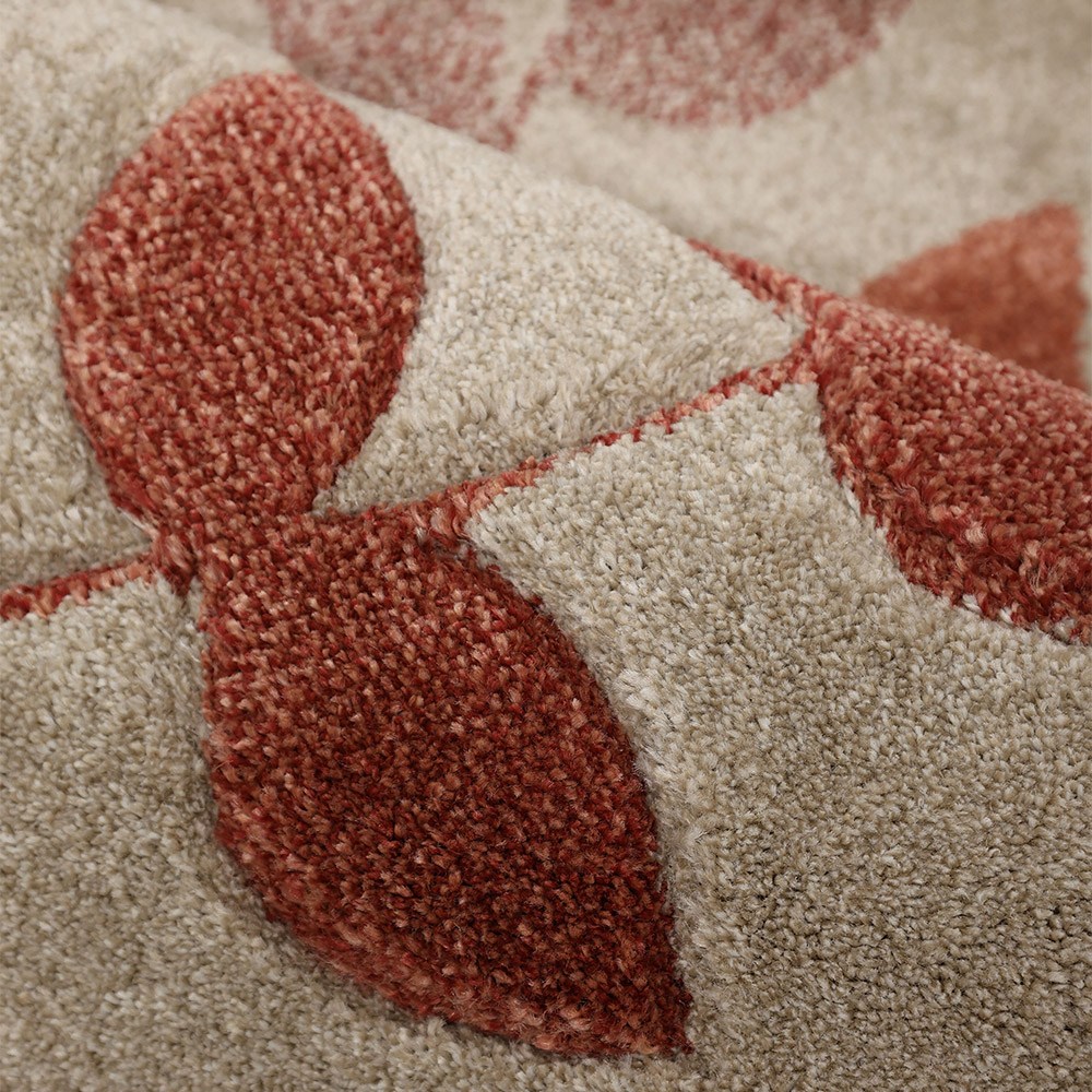 Newport Leaf Terracotta Rug Runner