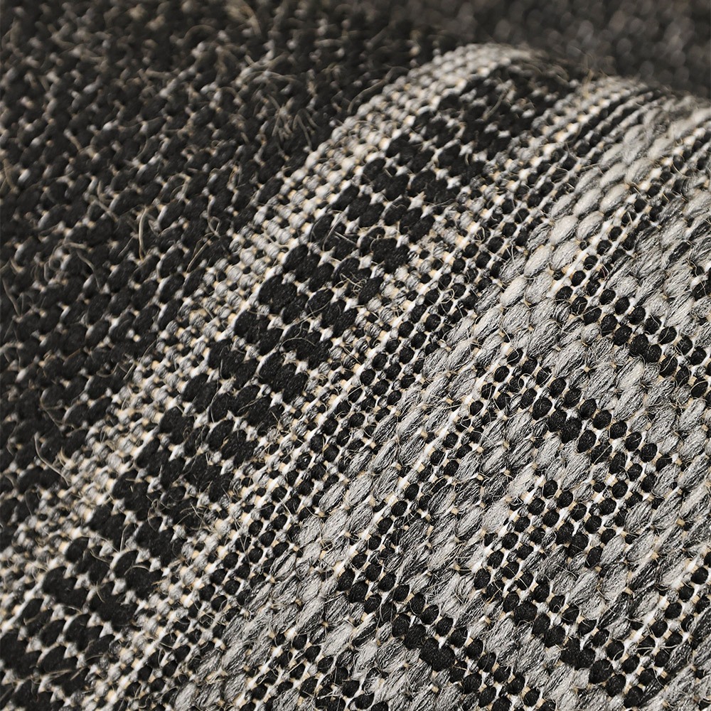 Flatweave Gel Greek Key Black Rug