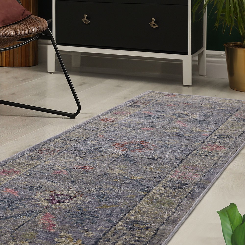 Orner Traditional Grey Rug Runner