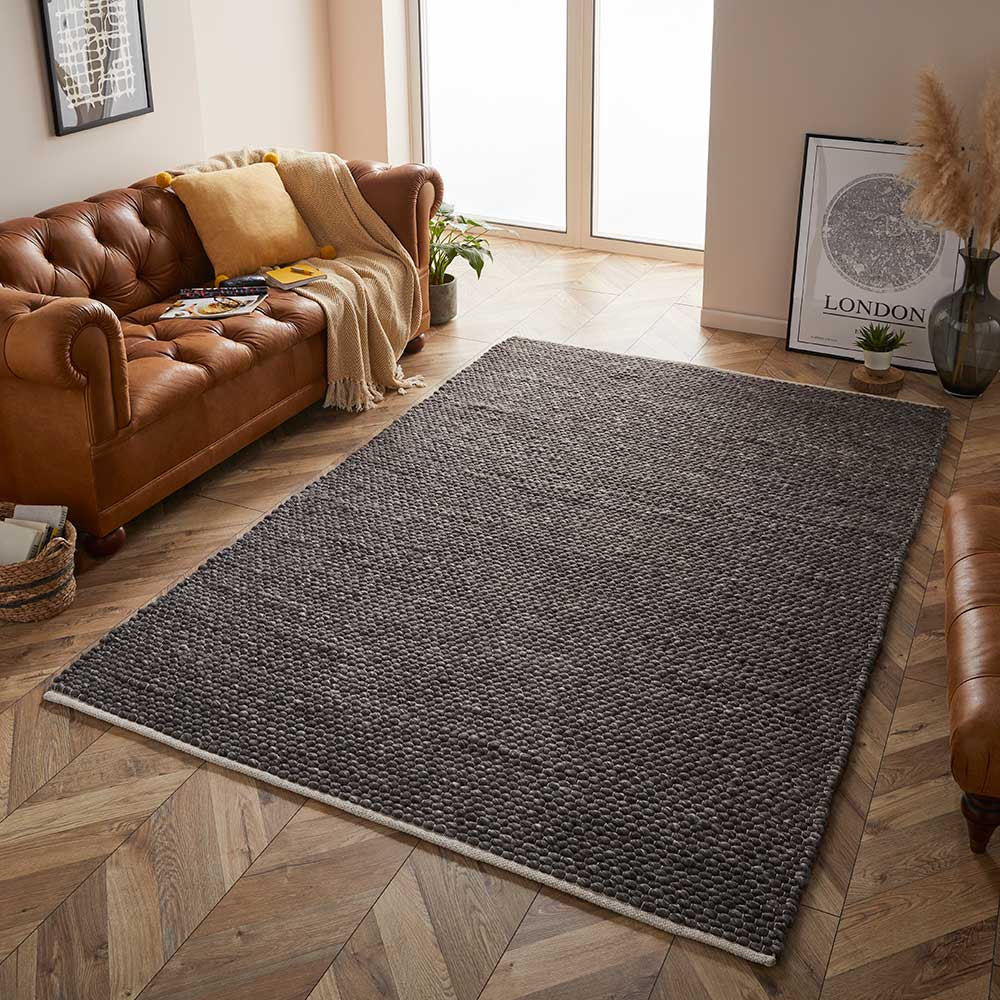 Savannah Wool Rug Charcoal Runner