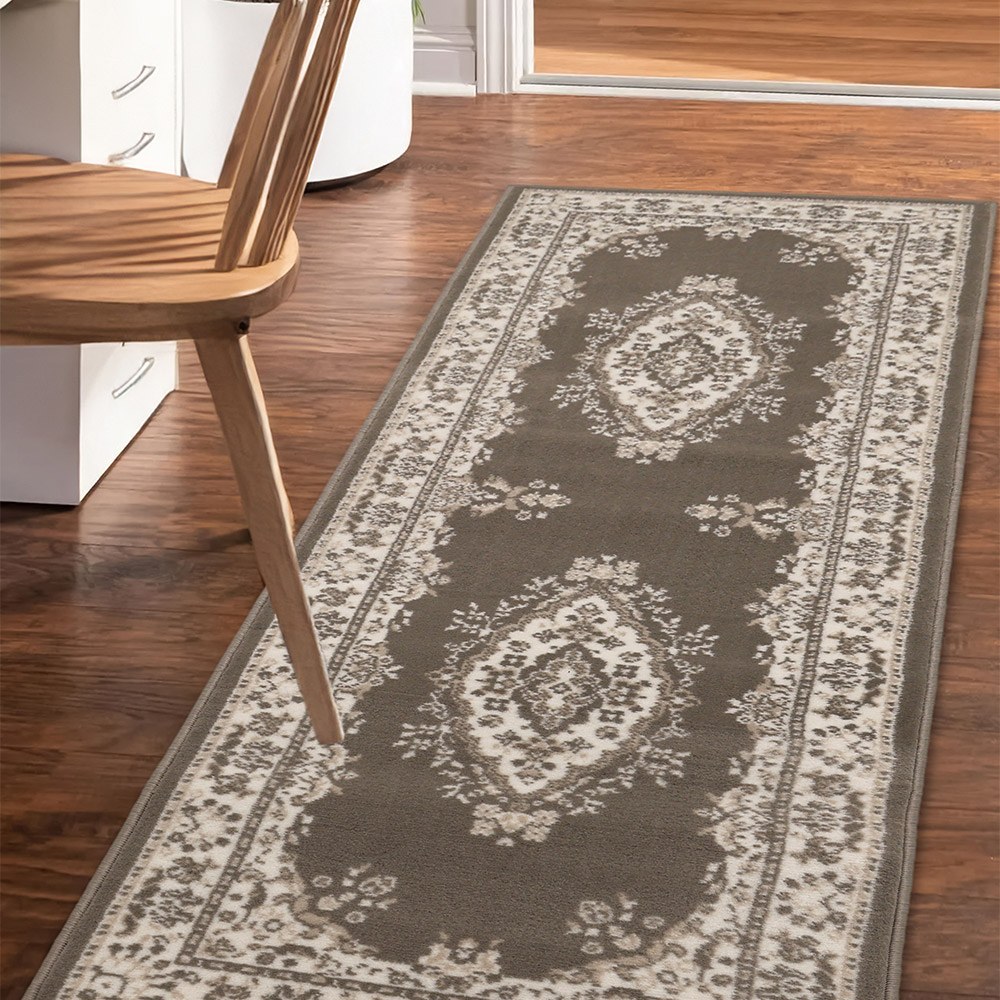Maestro Traditional Taupe Rug Runner