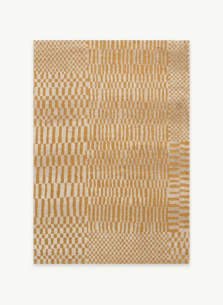 Structures Berber Erg Yellow 9648 Indoor Outdoor Washable Eco Rug