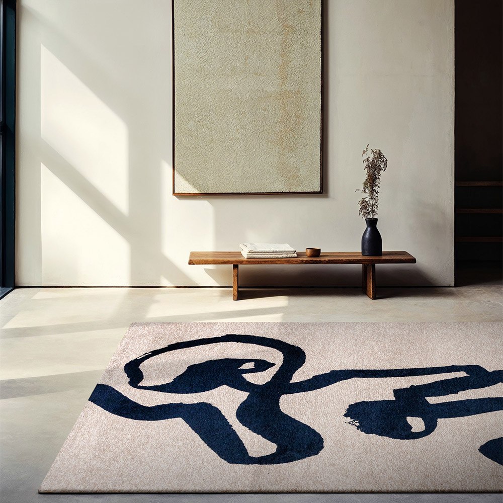 Craft Ribbon Sea Ink 9849 Indoor Outdoor Washable Eco Rug