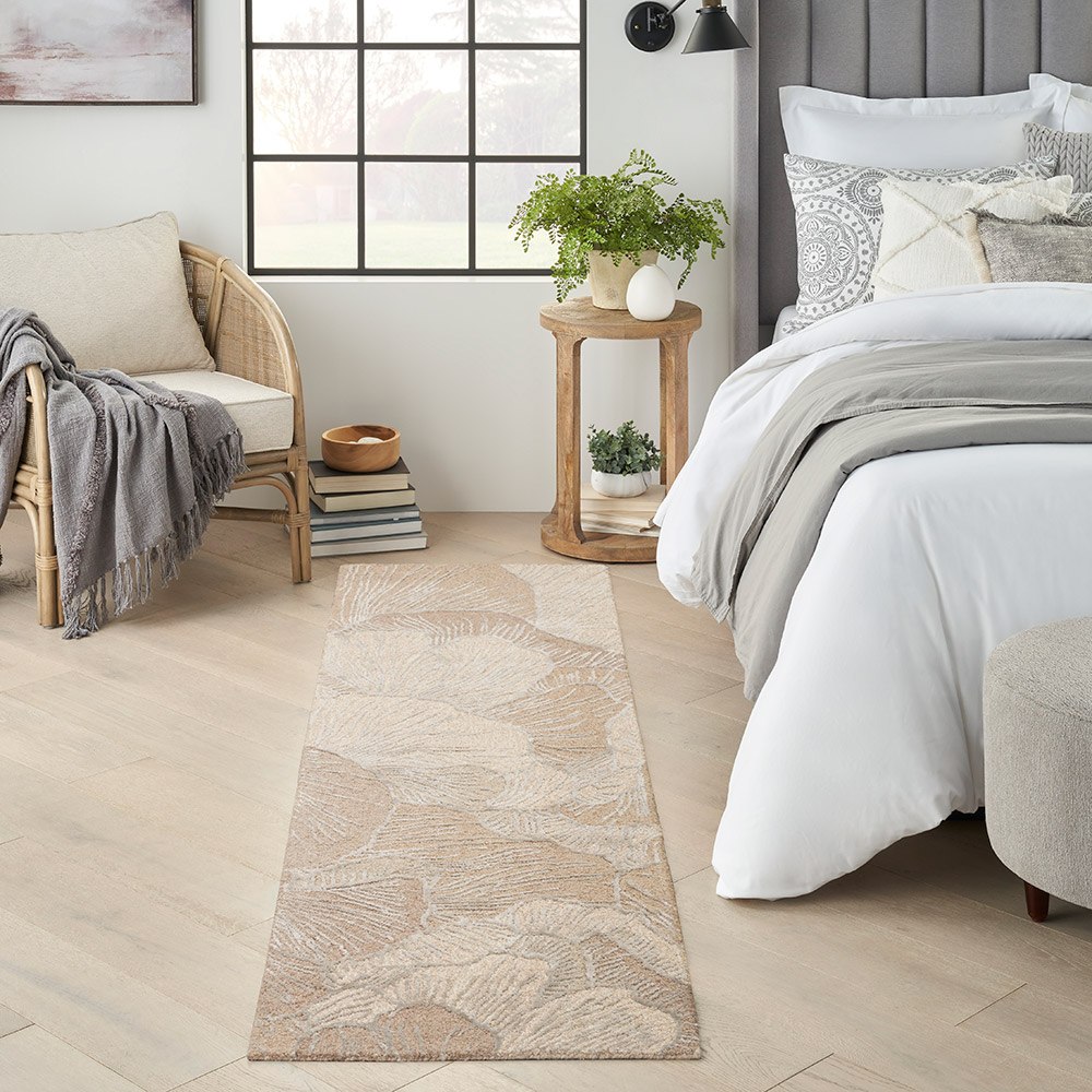 Avra AVR01 Floral Taupe Rug Runner