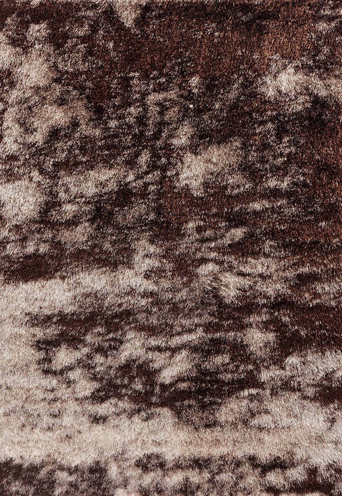 California Modern Soft Two Tone Shimmer Shaggy Bronze Rug