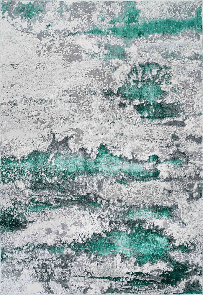 Emperor Onyx Modern Abstract Aqua Rug