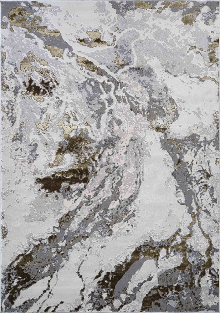 Emperor Picasso Modern Abstract Gold Rug