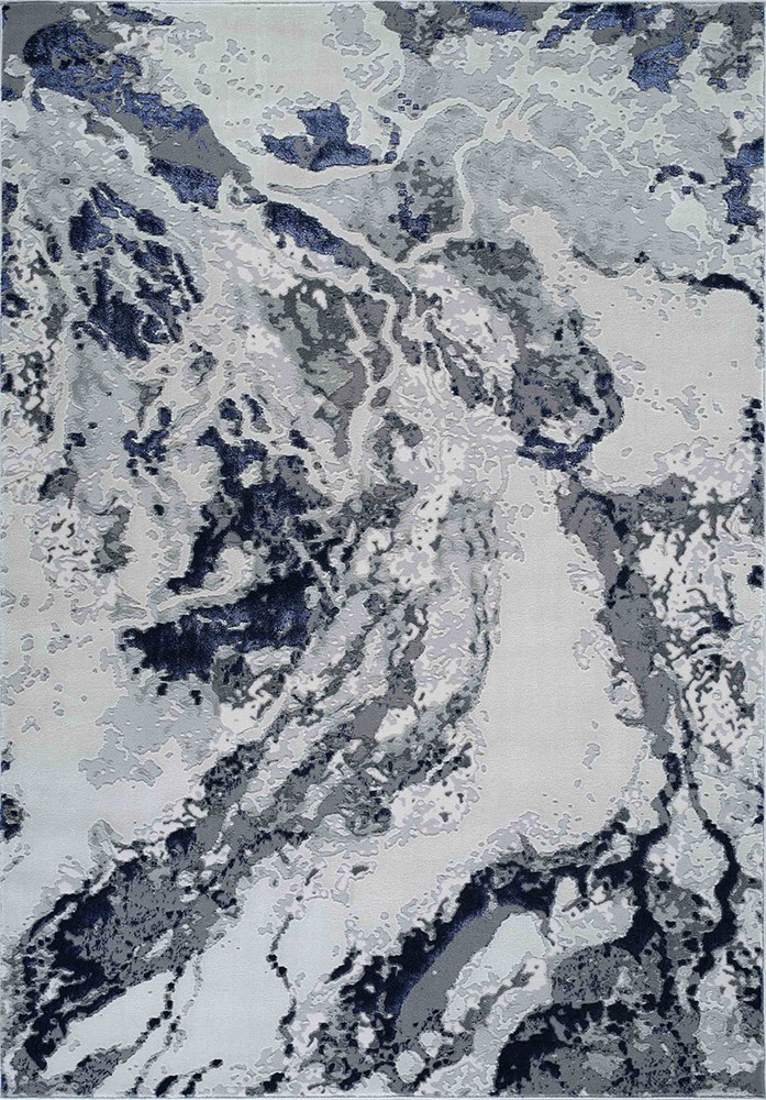 Emperor Picasso Modern Abstract Navy Rug