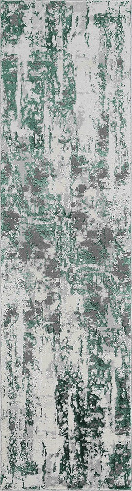 Emperor Styra Modern Abstract Aqua Rug Runner