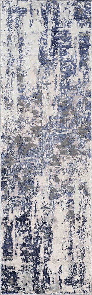 Emperor Styra Modern Abstract Navy Rug Runner