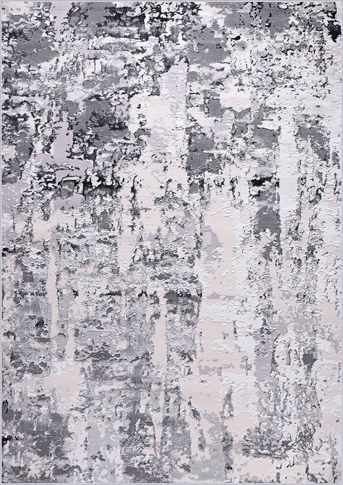 Emperor Styra Modern Abstract Silver Rug