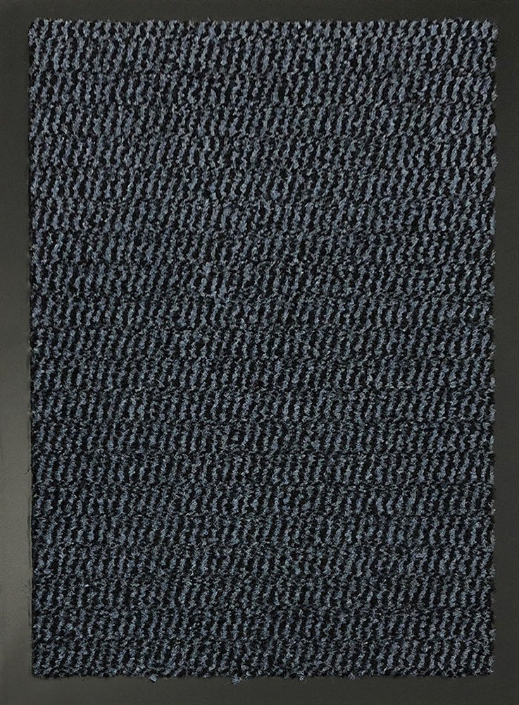 Leyla Blue Rubber Edged Doormat