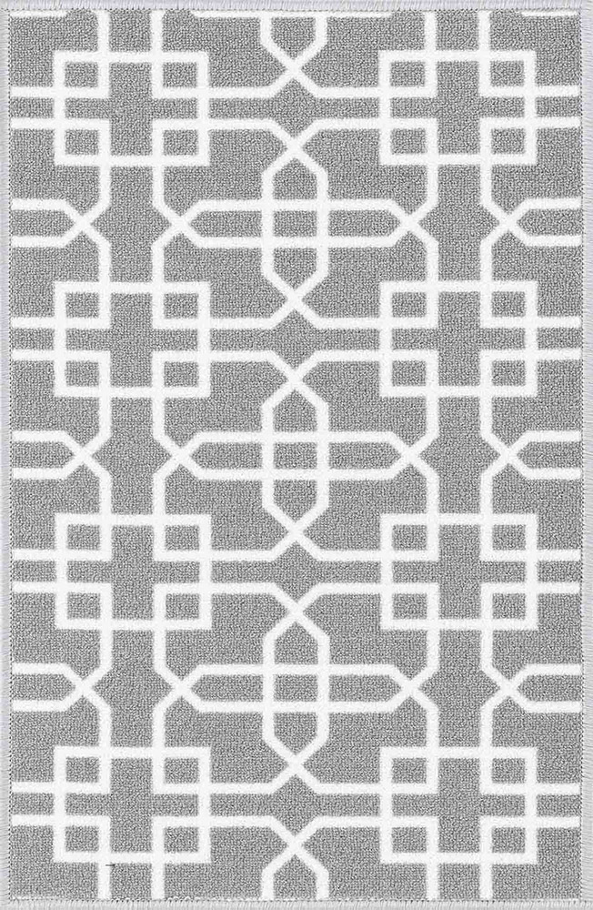 Havana Siam Cubed Trellis Washable Grey Cream Doormat