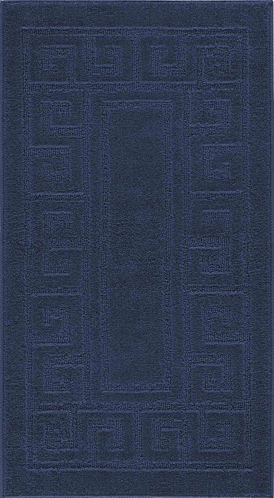 Ivy Greek Key Washable Navy Doormat