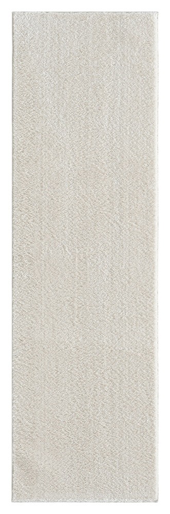 Comfy Plain Washable Cream Rug Runner
