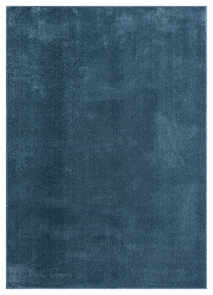 Comfy Plain Washable Navy Rug