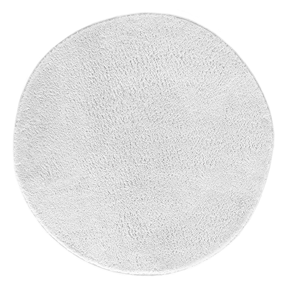 Comfy Plain Washable Silver Rug Circle