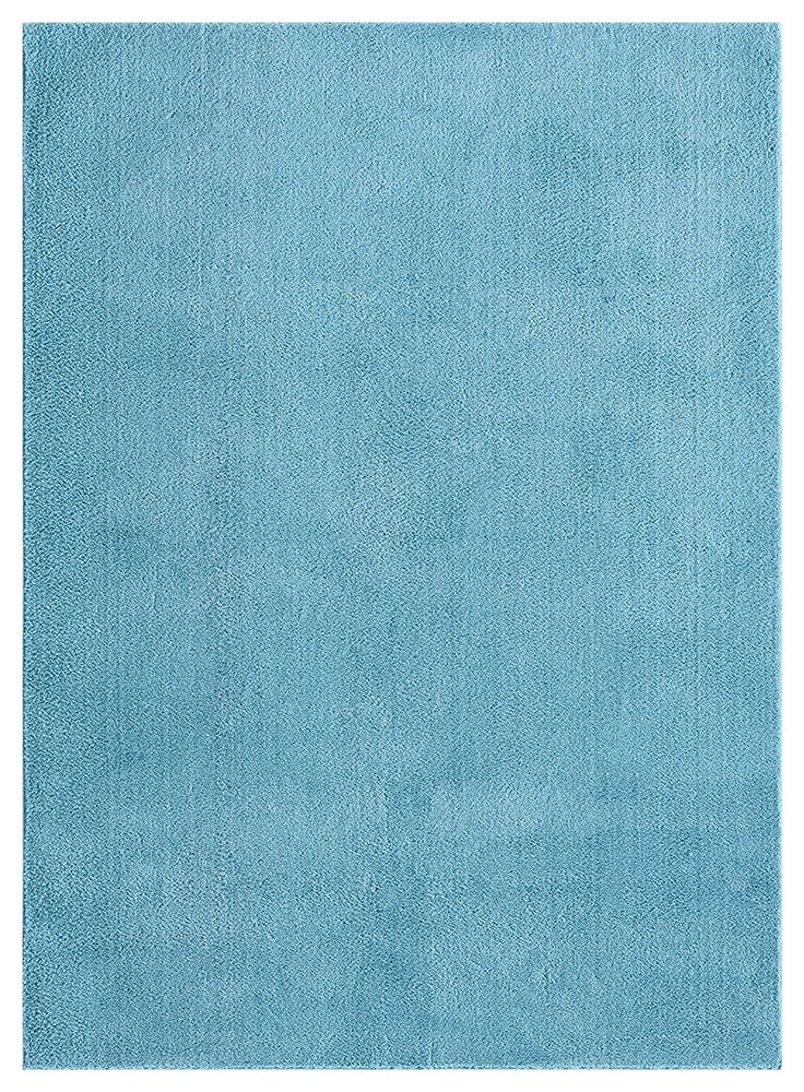 Comfy Plain Washable Teal Rug