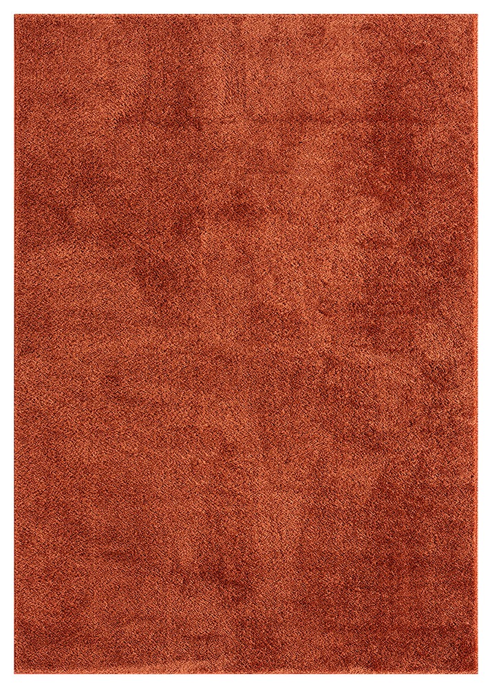 Comfy Plain Washable Terracotta Rug