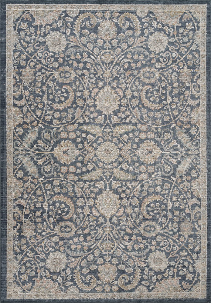 Maia Blossom Washable Navy Rug