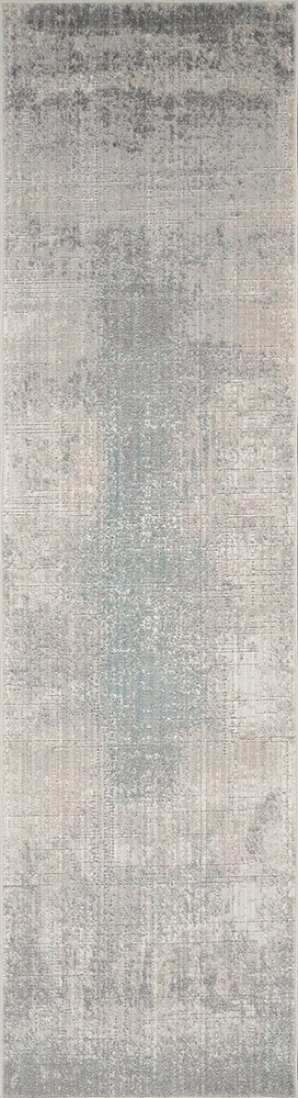 Maia Mist Washable Grey Rug Runner
