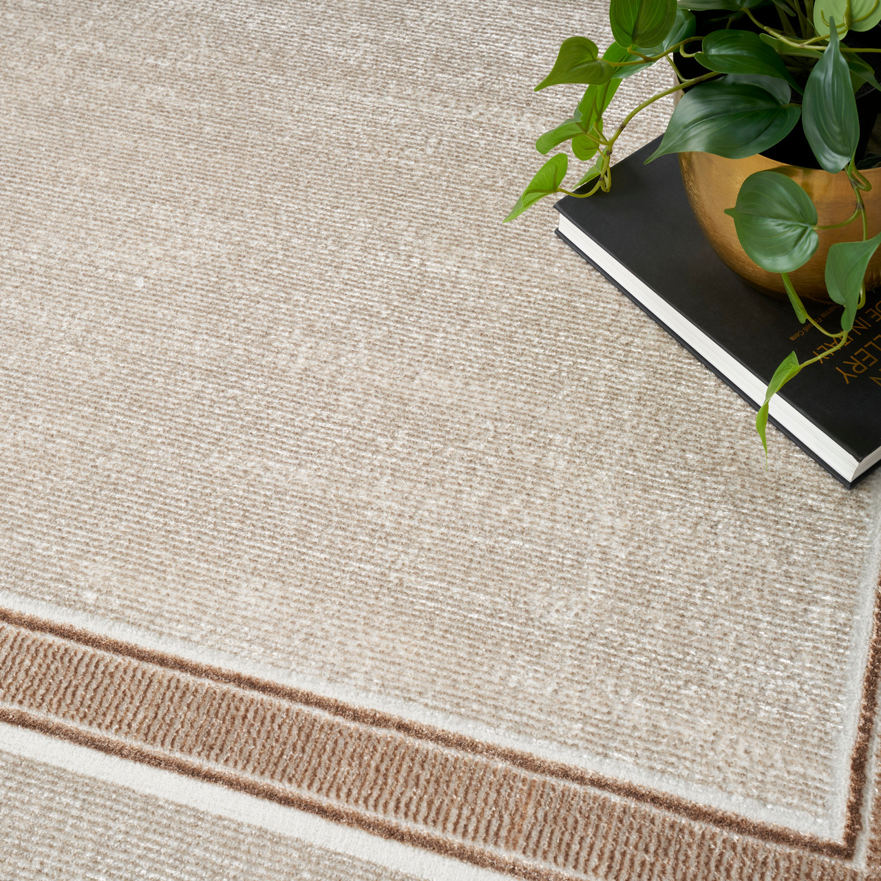 On Sale GLZ08 Ivory Cream Luxury Glossy Rug 119x180cm