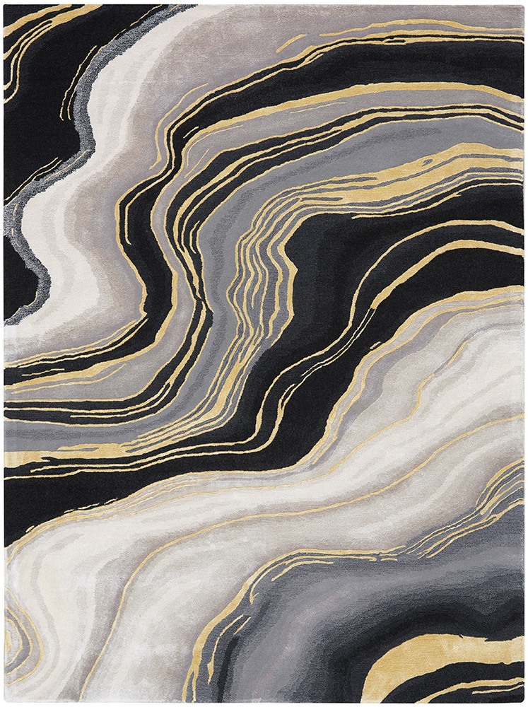 Prismatic PRS31 Charcoal Grey Wool Rug