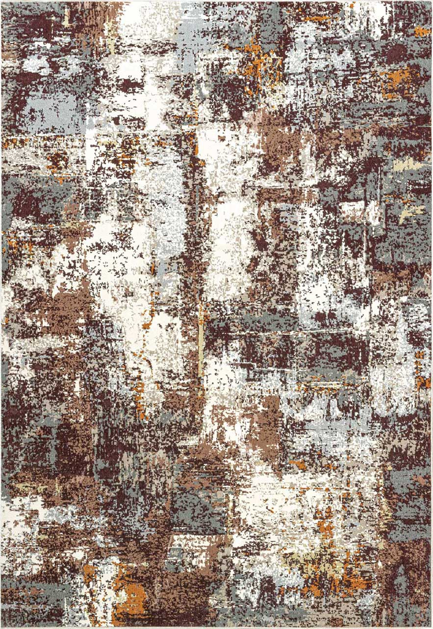 On Sale Paprika Abstract Rug 7161 Cream Grey Terracotta 120x170cm