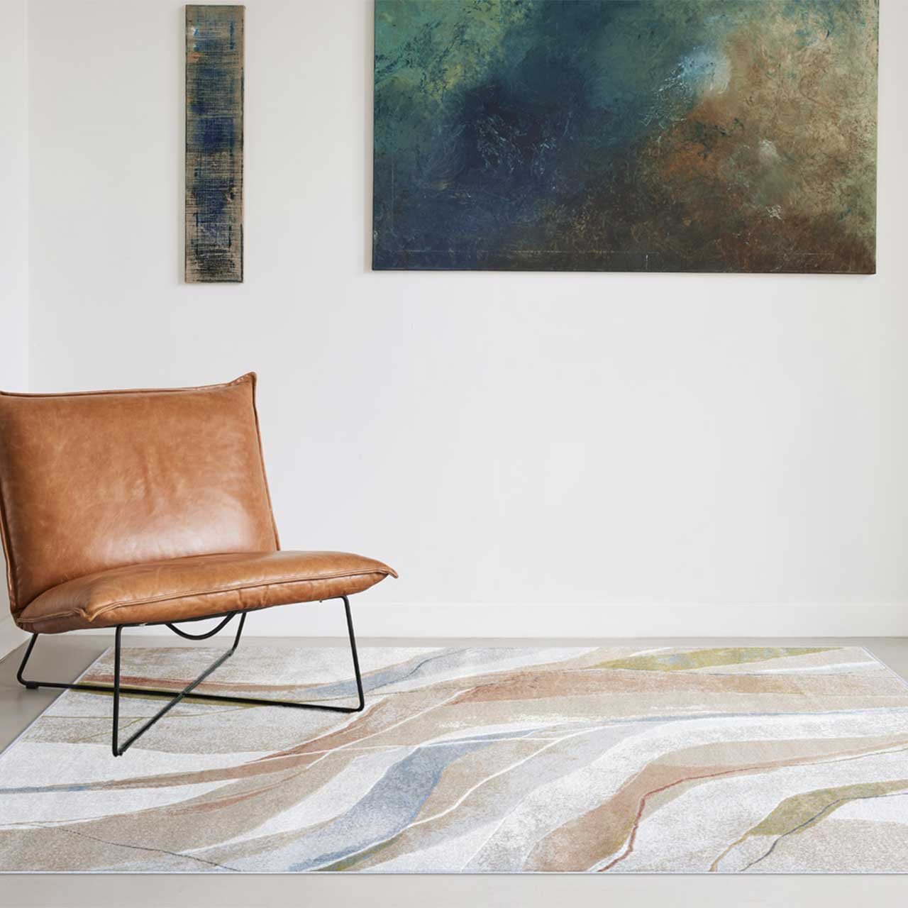 On Sale Mayumi Viscose Abstract Rug Multicolour 160x230cm