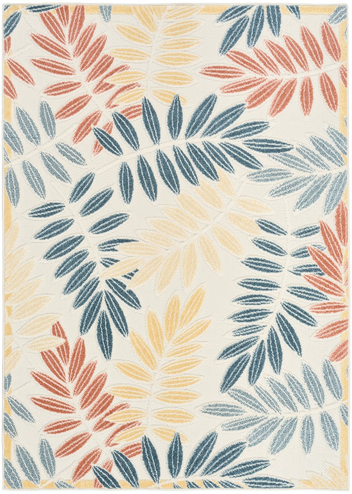 Aloha ALH18 Ivory Blue Indoor Outdoor Rug