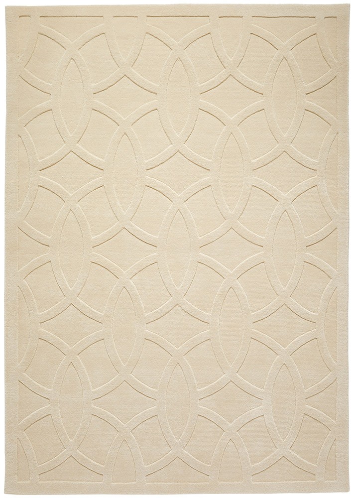Priory PRI101 Ivory Wool Rug by Concept Looms x Sarah Gare