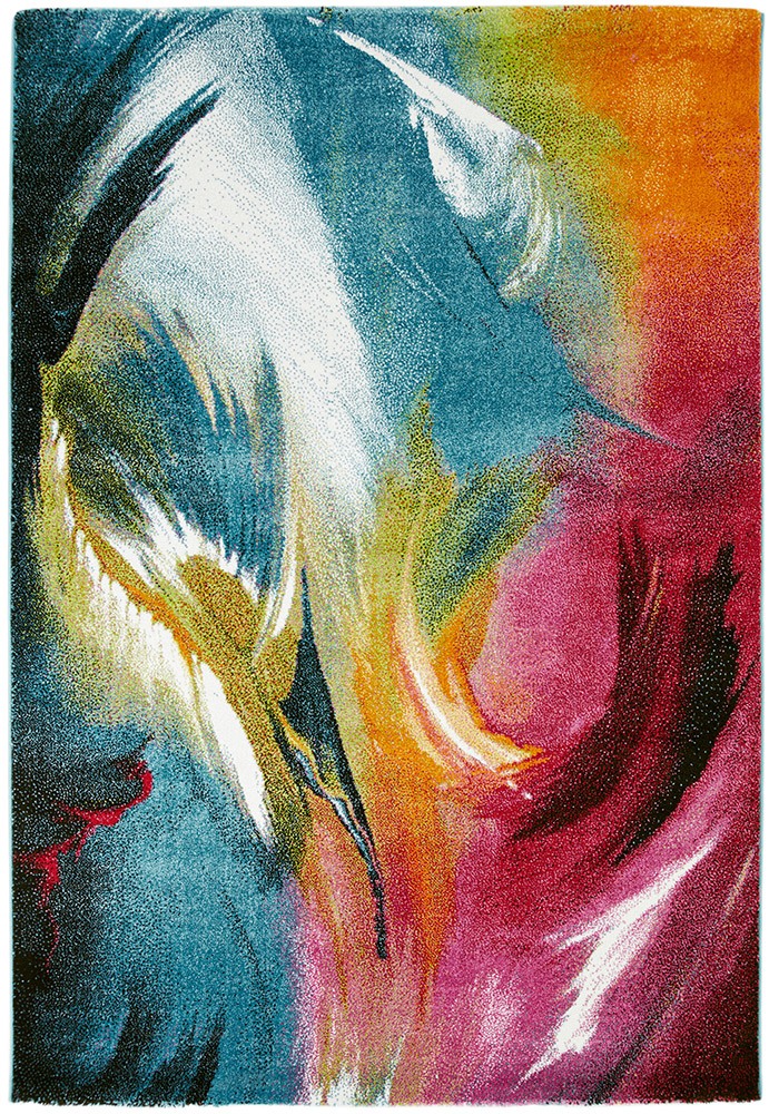 Art 104 Abstract Multi Rug by Concept Looms