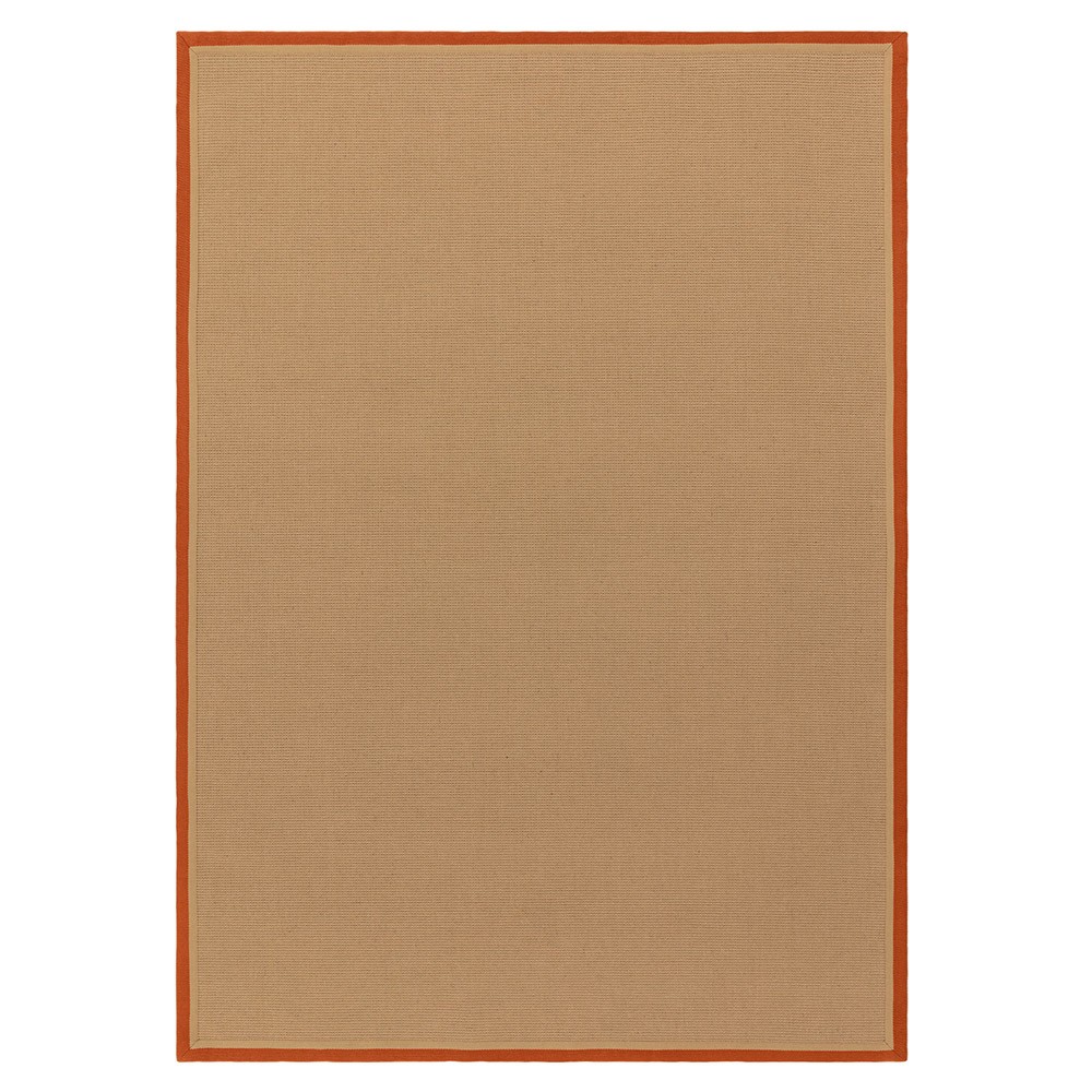 Bordo Boucle Rust Linen Jute Rug