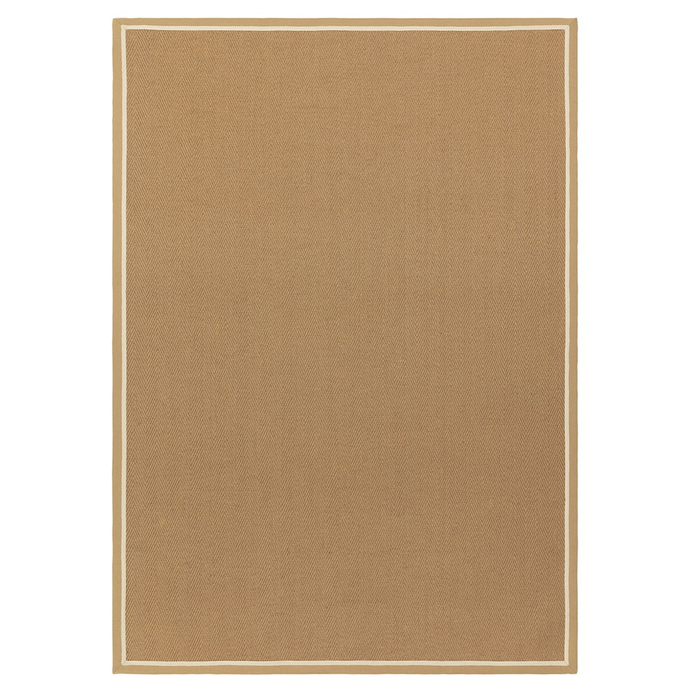 Bordo Herringbone Linen Cream Jute Rug