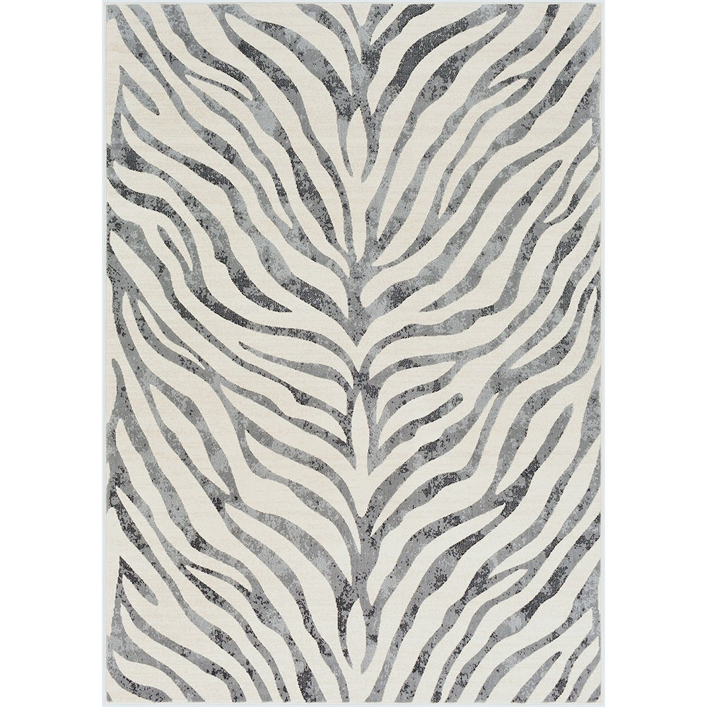 City Cybele Zebra Charcoal Scandi Rug