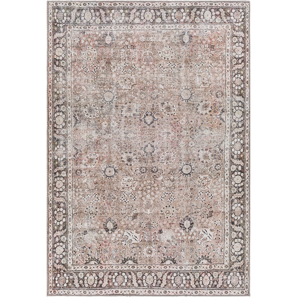 Colin Peyton Brown Traditional Washable Rug