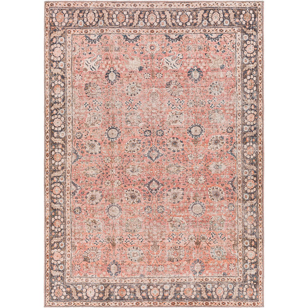 Colin Peyton Burnt Orange Traditional Washable Rug