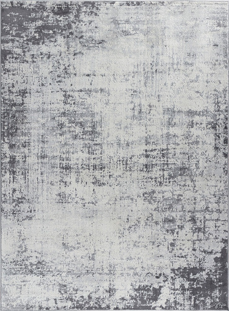 Floransa Milena Grey White Abstract Marble Rug